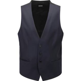 👉 Gilet wol male blauw Hugo Boss h-huge-vest-b1