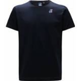 👉 Shirt l male blauw mannen K-way T-shirt man le vrai adouar k007jeo.blu