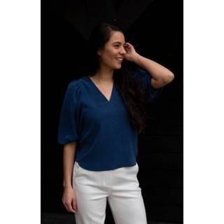 👉 Blous polyester l vrouwen blauw MbyM Blouse antoni - 5714277841734