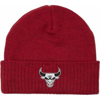 👉 Beanie rood onesize mannen Cappello NBA Basket Chicago Bulls Fandom Knit Mitchell & Ness , Heren 194582347209