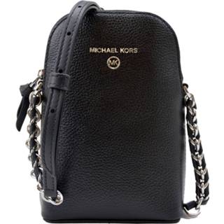 👉 Smartphone zwart leather kant small One Size vrouwen Michael Kors Jet set crossbody bag black 194900018989