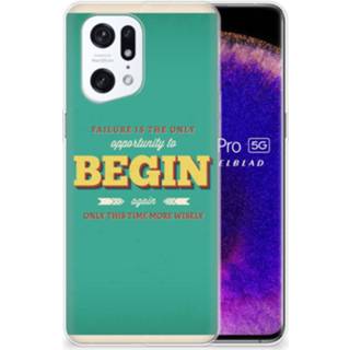 👉 Siliconen hoesje OPPO Find X5 Pro met naam Quote Begin 8720632236159