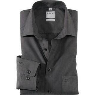 👉 Overhemd grijs mannen Comfort fit Olymp , Heren 4046346705618