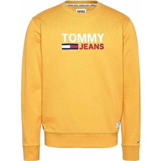👉 Katoen l male geel Tommy Hilfiger Tjm corp logo crew dm0dm12938/zfw 8720116647921