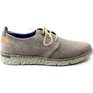 👉 Lage veterschoenen leer male grijs Zen 8706 veterschoen