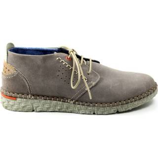 👉 Hoge veterschoenen leer male grijs Zen 8703. veterschoen