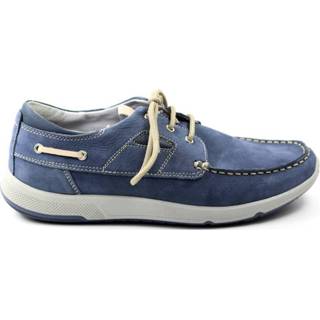 👉 Lage veterschoenen leer male blauw Zen 8699 veterschoen