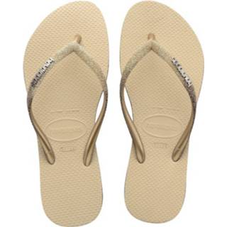 👉 Rubber vrouwen beige Havaianas Slim sparkle ii 7909690087465