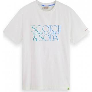 Wit l male Scotch & Soda 166062 logo graphic tee 0006 white