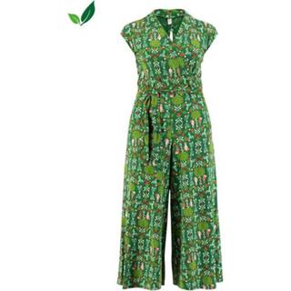 👉 Jumpsuit donkergroen katoen l vrouwen groen Blutsgeschwister hello fritjes culotte green