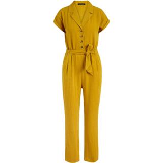 👉 Jumpsuit goud linnen vrouwen geel King Louie Daisy hooper gold