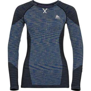 👉 Shirt ronde hals polyester s vrouwen blauw Odlo lange mouwen blackcomb 7613361723100