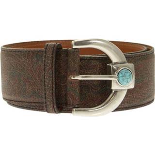 👉 Riem bruin mannen Studded Paisley belt Etro , Heren