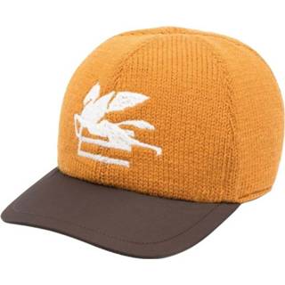 👉 Baseball cap oranje onesize mannen Pegaso Logo Wool Etro , Heren