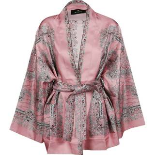 👉 Poncho roze onesize vrouwen In Silk Kimono Etro , Dames 8056998877065