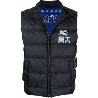 👉 Zwart XL mannen Chaleco Acolchado CON Logo Etro , Heren