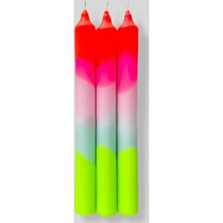 👉 Diner kaars Dinerkaars - Dip Dye Neon ' Lollipop Trees' 3 stuks
