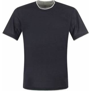 👉 Shirt zwart l mannen Slim fit crew neck T-shirt Brunello Cucinelli , Heren