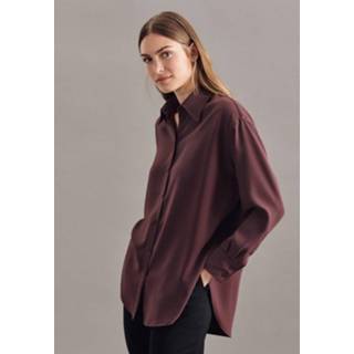 👉 Blouse lange mouw bruin vrouwen Long Oversized fit Seidensticker , Dames 4041215630282