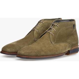 👉 Veterboots groen rubber male Floris van Bommel Artikelnummer SFM-50092-50-01 halfhoge veterboot suède