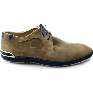 👉 Lage veterschoenen leer male beige Floris van Bommel 18140. veterschoen