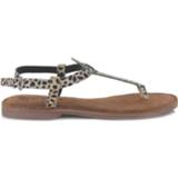 Sandaal leer damesschoenen vrouwen wit Lazamani Ladies sandals hair 8720031009552 8720031009569