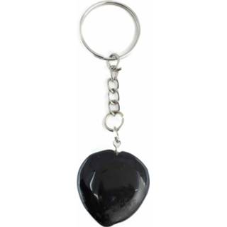 👉 Sleutel hanger Zwarte Toermalijn Edelsteen Sleutelhanger Hart (25 mm) 7421128612679
