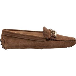 👉 Moccasins bruin vrouwen Mocassins en croûte avec chaîne Tod's , Dames