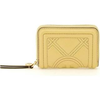 👉 Portemonnee geel onesize vrouwen Fleming soft mini wallet Tory Burch , Dames