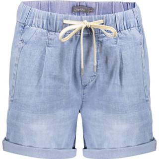 👉 Polyester l vrouwen blauw Geisha 21307-10 830 shorts pleads bleached denim 8719937868936