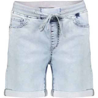 👉 Denim l vrouwen blauw Geisha 21302-10 830 shorts elastic waist bleached 8719937868578