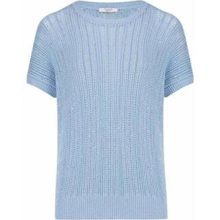 👉 Pullover blauw vrouwen mit kurzem Arm und Paillettenbesatz Peserico , Dames