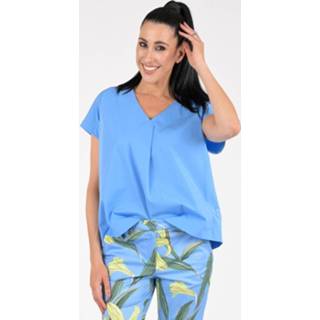 👉 Blouse korte mouw vrouwen blauw Luisa Cerano 2013004383336