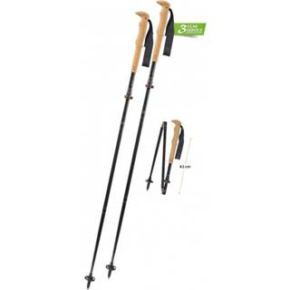 👉 Zwart carbon Komperdell - FXP.4 Summit Vario Trekkingstokken maat 115-135 cm, zwart/ bronze 9008687394222