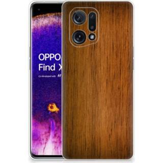 👉 Bumper hoesje hout OPPO Find X5 Donker 8720632257840