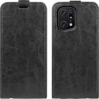 👉 Flipcover zwart book Just in Case Oppo Find X5 Pro hoesje Flip Cover Telefoonhoesje met Pashouder - 8720684328888