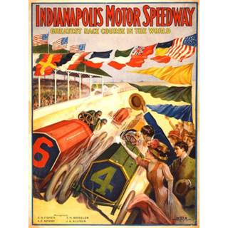 👉 Poster rolkoker - Indianapolis Motorspeedway, 1909. 50x75cm,Premium Print, verpakt in stevige kartonnen 8720195904250