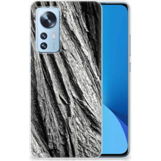 👉 Bumper hoesje grijs Xiaomi 12 | 12X Boomschors 8720632553478