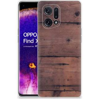 Bumper hoesje OPPO Find X5 Old Wood 8720632739469