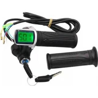 Bike 24V/36V/48V Electric Twist Grip Throttle with LCD Battery Display Bicycle Power Indicator