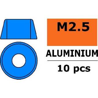 👉 Aluminium Washer voor M2.5 Socket Head Screws (BD: 6mm) - Blauw - 10st