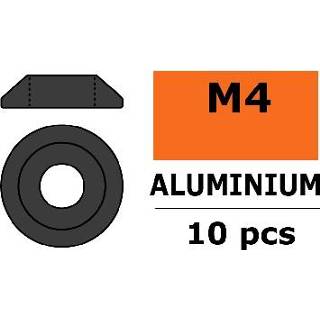 👉 Aluminium Washer voor M4 Button Head Screws (BD: 12mm) - Gun Metal - 10st