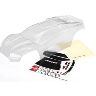 👉 Body, E-Revo (clear, requires painting)/window, grill, lights decal sheet (TRX-8611)