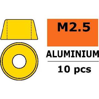 👉 Aluminium Washer voor M2.5 Socket Head Screws (BD: 7mm) - Goud - 10st