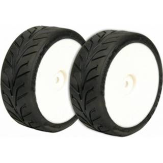 👉 VTEC onroad regenbanden Dunlop D20 voor 1/10 op velgen - Wit