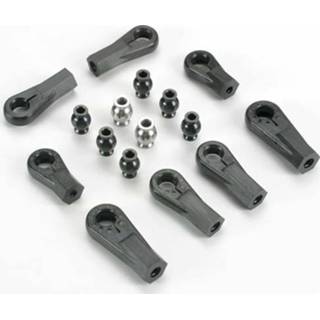 👉 Plastic rod ends (8) (1/6 and 1/5 scale)/ hollow ball connectors (8) (6-black, 2-silver)