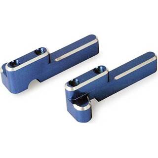 👉 Servo mounts, steering/ shift (machined aluminum) (blue) (f&r)/ machine screws (8)