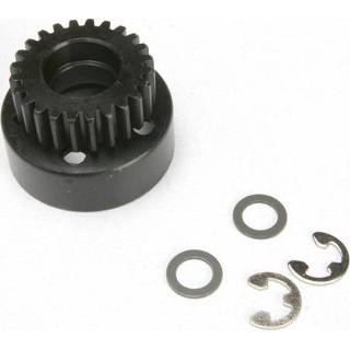 👉 Clutch bell, (24-tooth)/ 5x8x0.5mm fiber washer (2)/ 5mm e-clip (requires #4611-ball bearings, 5x11x4mm (2))