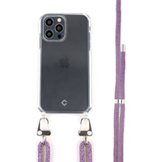 👉 Paars Coverzs Tranparant case met koord iPhone 13 Pro Max 8720763429246