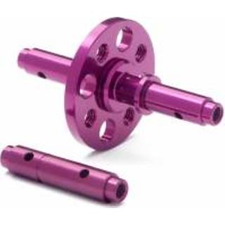 👉 Aluminium input shaft set (front & rear/purple)